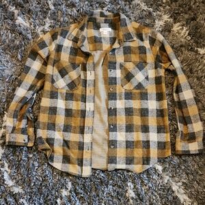 Beachlunchlounge Checkered Shirt in Gray and Tan